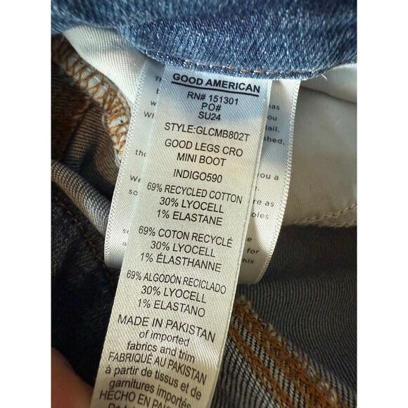 Good American good legs crop mini boot 30 in indigo - Picture 13 of 14